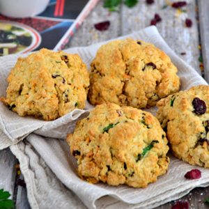 Monterey Jack Cranberry Scones